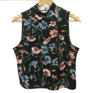 Belle + Sky Mockneck Scuba Tank Top Sz L Woodland